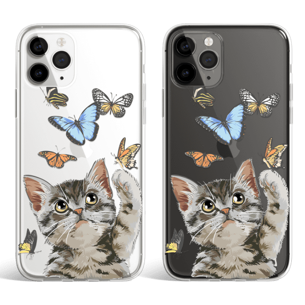 Kitten And Butterflies