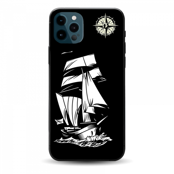The Sailing Ship Monochrome - Black Bg