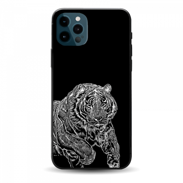 Tiger Attack Monochrome